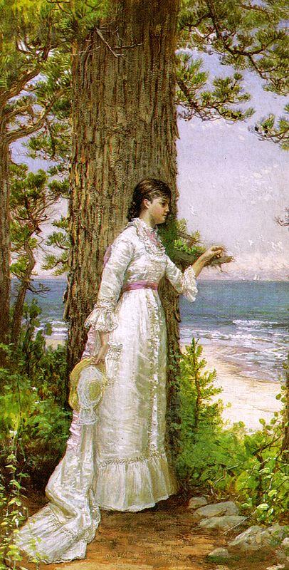 Alfred Thompson Bricher Under The Seaside Tree Spain oil painting art